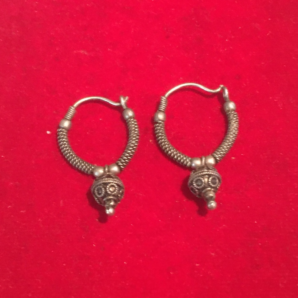 Genuine silver earrings